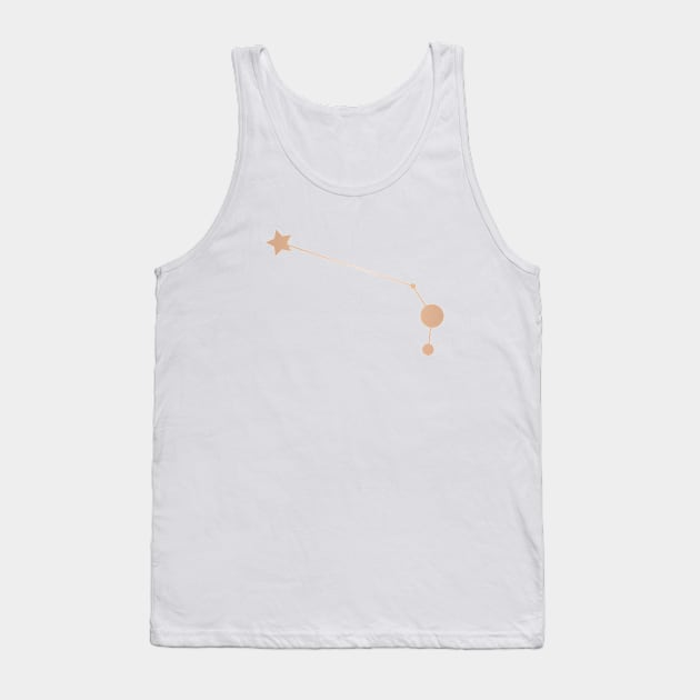 Aries Zodiac Constellation in Rose Gold Tank Top by Kelly Gigi